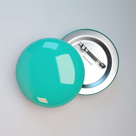 3d rendering badge pin brooch illustration mock-upの写真素材