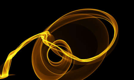 Colored Light Energy Streak Design Element on Black Backgroundの写真素材