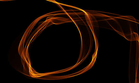 Colored Light Energy Streak Design Element on Black Backgroundの写真素材