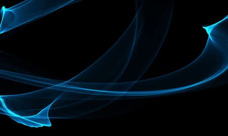Colored Light Energy Streak Design Element on Black Backgroundの写真素材