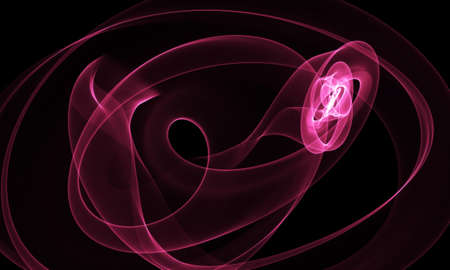 Colored Light Energy Streak Design Element on Black Backgroundの写真素材