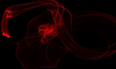 Colored Light Energy Streak Design Element on Black Backgroundの写真素材