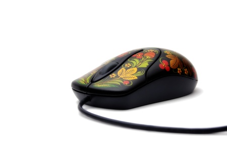 beautiful computer mouse isolated on white background (front side view)の写真素材