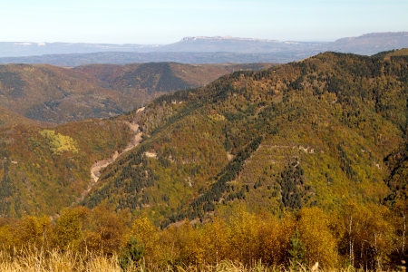 Autumn in the mountains of the North Caucasusの写真素材