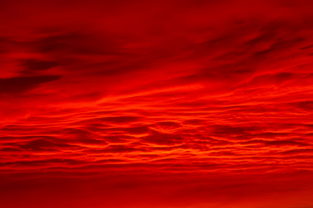 bloody clouds in the mountains (red sunset or sunrise)の写真素材