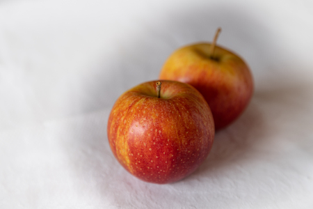 red apple on a tableの写真素材