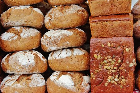 freshly baked breadの写真素材