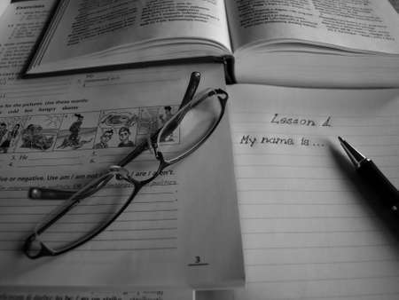 lesson of English for beginnersの写真素材