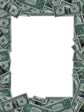 frame from one dollar banknotesの写真素材
