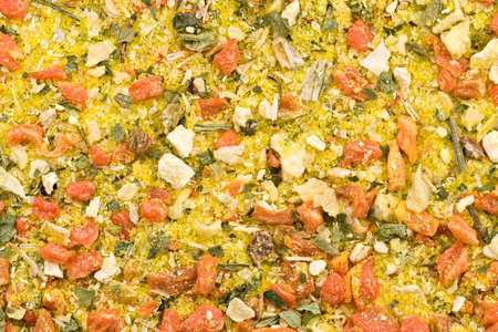 Full frame image of the spicery from dried vegetablesの写真素材