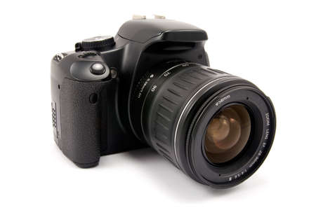  digital photo camera isolated on white backgroundの写真素材