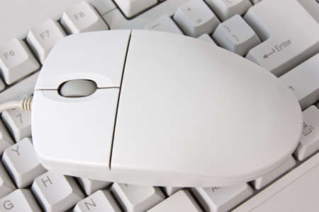   keyboard and the mouse for a computer の写真素材