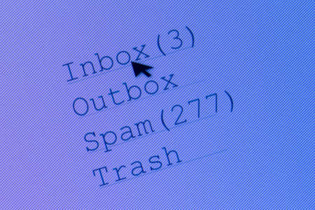 New messages on computer or smartphone screen