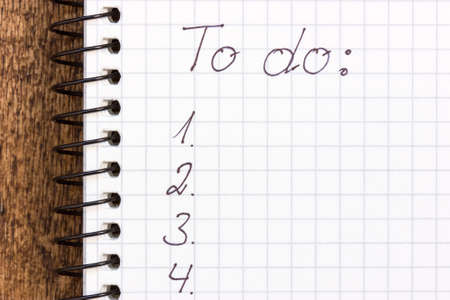 To do list on a notepad,  to get things done and be productiveの写真素材