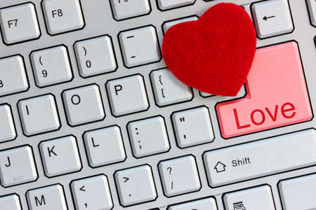 Love concept: Love key on the computer keyboard の写真素材