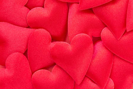 Red hearts stickers background. Valentine's day decorations.の写真素材