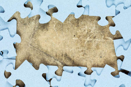 The frame of the puzzle for your textの写真素材