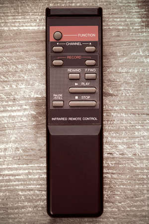 Old remote control from video recorder or playerの写真素材