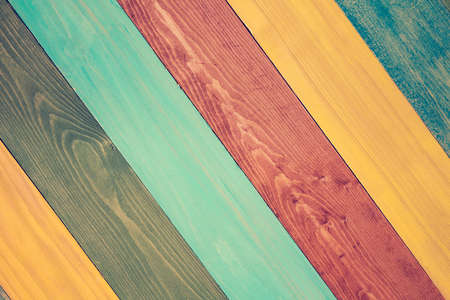 Colorful painted wooden texture backgroundの写真素材