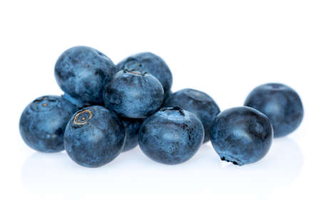 Tasty fresh blueberry heathberry isolated on white background