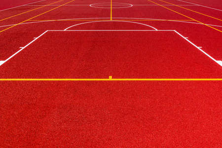 Colorful basketball playground lines on an outdoor courtの写真素材