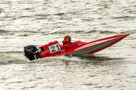 KUPISKIS, LITHUANIA: 15th June 2020 OSY-400, GT-15, GT-30 powerboats racing at European championshipのeditorial素材