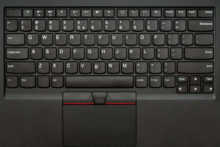 Full frame computer keyboard as background. Close-up laptop keyboard.