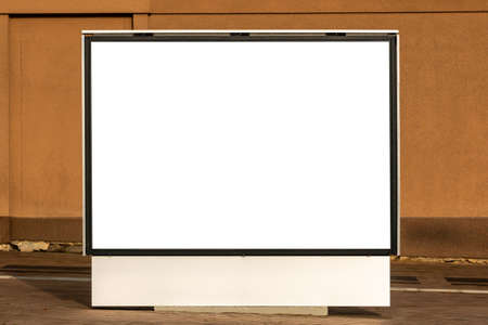 Large blank billboard on a street, banner with room to add your own textの写真素材