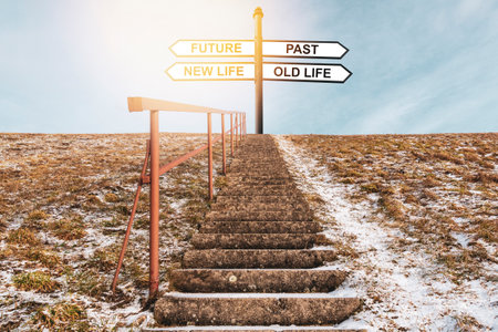 New life concept for fresh start, new year resolution, and healthy lifestyle