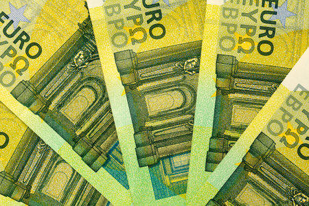 Banknotes 100 euros beautifully laid out. Euro euro money. European Union banking, financial...