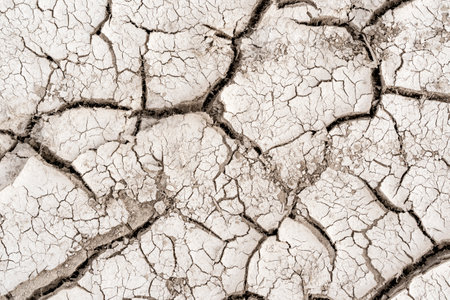 Cracked earth.Cracked soil on dry season.Global warming effect background.
