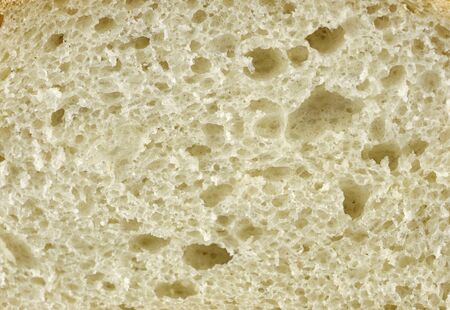 Crumb texture of stone baked white bread.