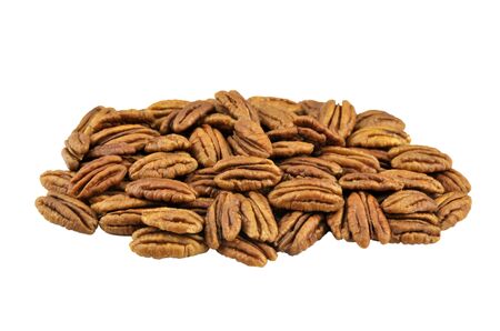 Shelled whole Pecan Nuts also called Hicory Nuts.の写真素材