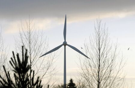 Wind turbine, Swaffham, Norfolk, UK.の写真素材