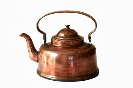 Antique copper kettleの写真素材
