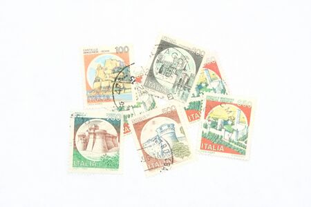 Postage stamps from Italyの写真素材