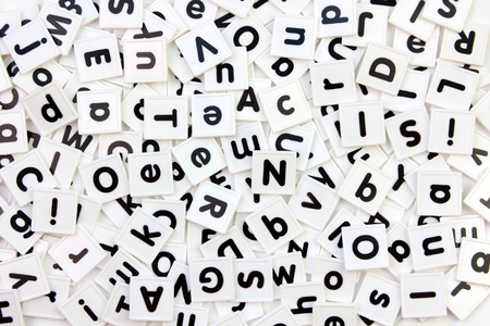 White letter tilesの写真素材