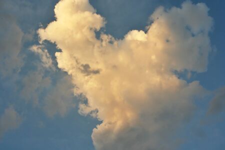 White clouds near sunrise