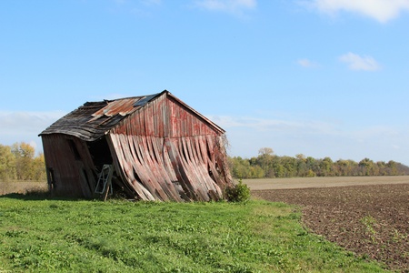 Leaning barnの写真素材