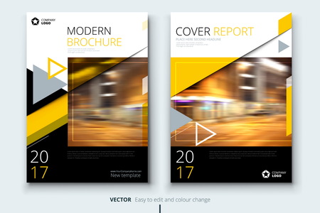 Corporate business annual report cover, brochure or flyer design. Leaflet presentation. Catalog with Abstract geometric background. Modern publication poster magazine, layout, template. A4 sizeのイラスト素材