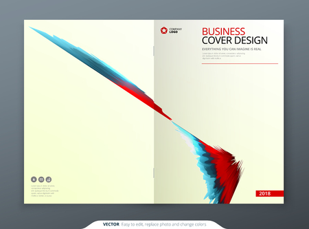 Corporate business annual report business template.のイラスト素材