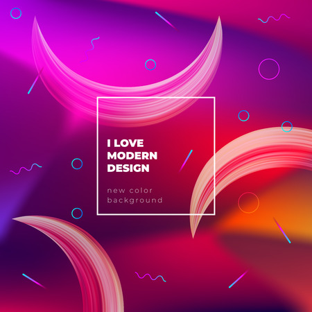 Color gradient background design. Abstract fluid gradient background with moon shapes. Cool background design for posters. Eps10 vector illustrationのイラスト素材