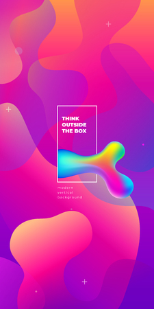 Color gradient background design. Abstract geometric background with liquid shapes. Cool background design for posters. Eps10 vector illustrationのイラスト素材