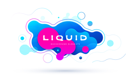Colorful geometric background design. Fluid shapes composition with trendy gradients. Eps10 vector.のイラスト素材