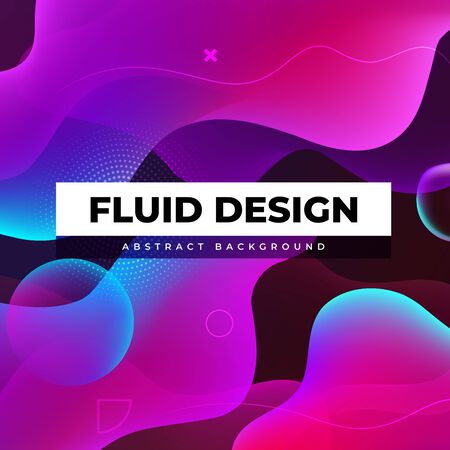Liquid color background design. Fluid gradient shapes composition. Futuristic design posters. Eps10 vectorのイラスト素材
