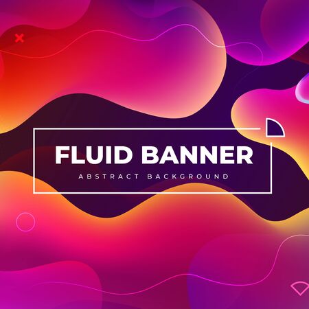 Liquid color background design. Fluid gradient shapes composition. Futuristic design posters. Eps10 vectorのイラスト素材
