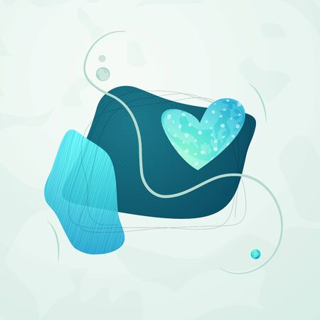 Creative minimalist hand drawn abstract illustration. Modern abstract shapes in contemporary style for social banner background, stories post, postcard, flyer or brochure design.のイラスト素材