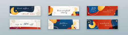 Liquid abstract banner design. Fluid Vector shaped background. Modern Graphic Template Banner...