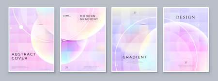 Fluid Abstract Gradient Background Cover Design. Modern Style Poster, Brochure or Flyer with Pastel...