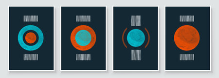 Abstract Organic Wall Art. Mid Century Modern Design. A trendy set of Abstract Hand Painted...